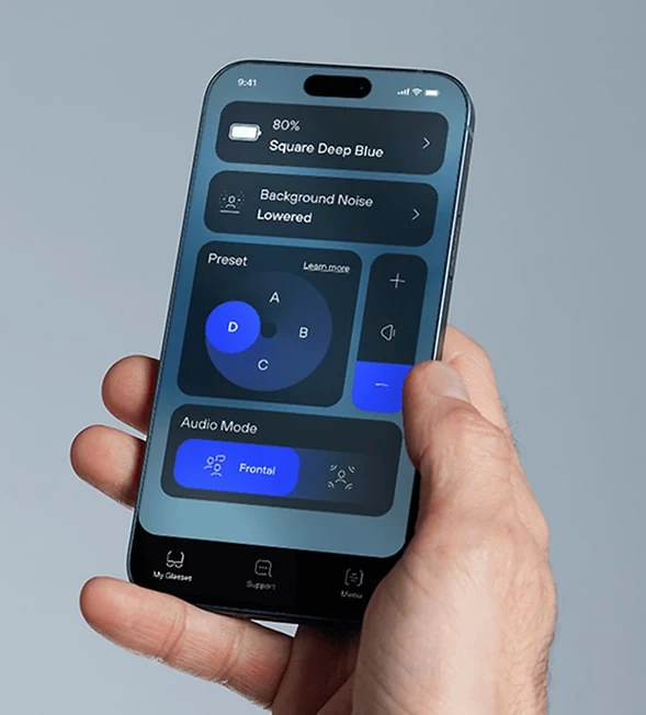 Über die App einstellen — Nuance Audio