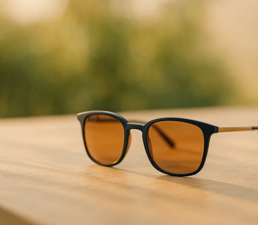 Sonnenbrille mit getönten Gläsern