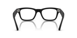 Ray-Ban Meta Audio Burbank – Schwarz massiv · Hellblau-Violett-Lichtfilter – Ansicht von hinten