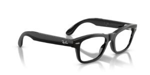 Ray-Ban Meta Audio Burbank Optics – Schwarz – Ansicht liegend