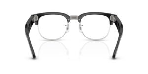 Ray-Ban Meta Audio Clubmaster Optics – Schwarz auf Silber – Ansicht von hinten