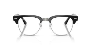 Ray-Ban Meta Audio Clubmaster Optics – Schwarz auf Silber – Ansicht von vorn