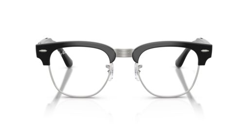 Ray-Ban Meta Audio Clubmaster Optics – Schwarz auf Silber – Ansicht von vorn