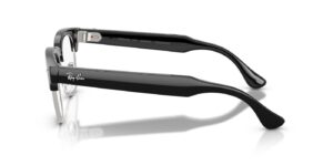 Ray-Ban Meta Audio Clubmaster Optics – Schwarz auf Silber – Ansicht von der Seite