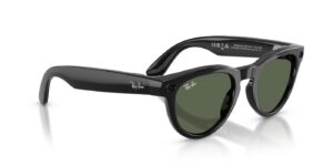 Ray-Ban Meta Headliner (Gen 2) – Schwarz glänzend · G-15 Grün – Ansicht liegend
