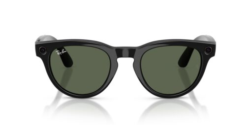Ray-Ban Meta Headliner (Gen 2) – Schwarz glänzend · G-15 Grün – Ansicht von vorn