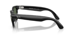 Ray-Ban Meta Headliner (Gen 2) – Schwarz glänzend · G-15 Grün – Ansicht von der Seite