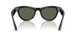 Ray-Ban Meta Skyler (Gen 2) – Schwarz glänzend · G-15 Grün – Ansicht von hinten