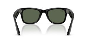 Ray-Ban Meta Wayfarer (Gen 2) – Schwarz glänzend · G-15 Grün – Ansicht von hinten