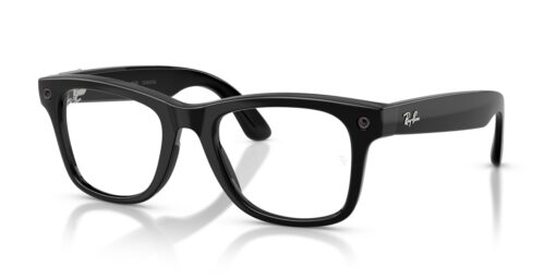 Ray-Ban Meta Wayfarer Optics (Gen 3) – Schwarz glänzend – Ansicht schräg von vorn