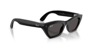 Ray-Ban Meta Zena (Gen 3) – Schwarz glänzend · Grau – Ansicht liegend