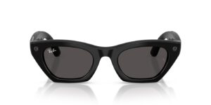 Ray-Ban Meta Zena (Gen 3) – Schwarz glänzend · Grau – Ansicht von vorn
