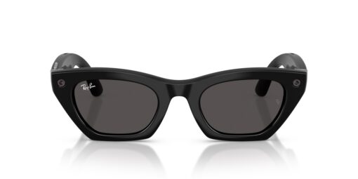 Ray-Ban Meta Zena (Gen 3) – Schwarz glänzend · Grau – Ansicht von vorn