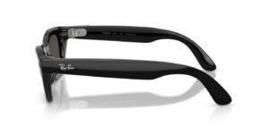 Ray-Ban Meta Zena (Gen 3) – Schwarz glänzend · Grau – Ansicht von der Seite